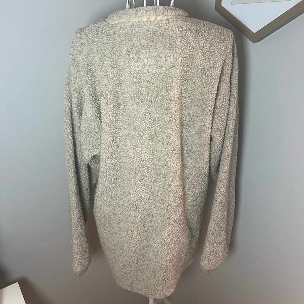 Columbia Unisex Teddy Sherpa Pullover Sweatshirt Size Small Crew/Mock Neck - Picture 4 of 5